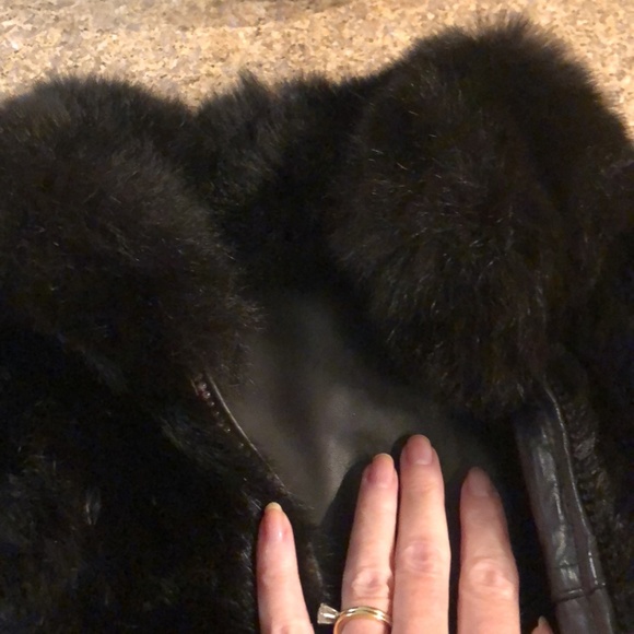 Vintage Reversible Fur and Leather Zip Up Jacket / Coat Women’s See Measurements - Picture 9 of 17